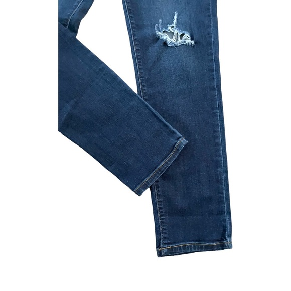 Kancan Distressed Skinny Jeans Dark Blue Size 9/11 - Picture 3 of 9